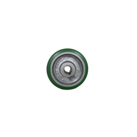 Casterhq 4"x1-1/2" Polyurethane on Steel Keyed Drive Wheel, 5/8" Bore, 45080 HD-415-PS-KDW-58